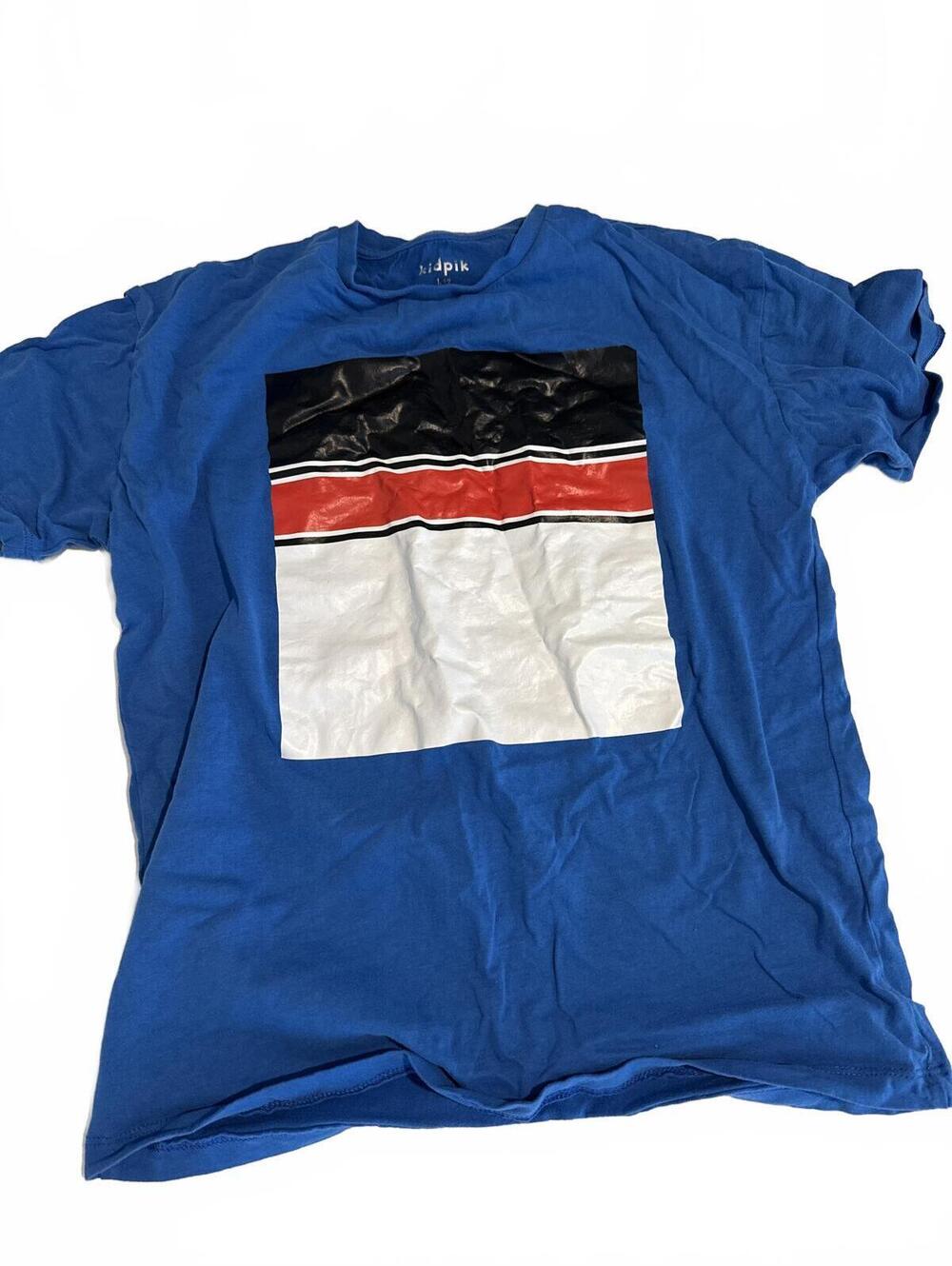 kidpik Boys Blue Graphic Tee Large